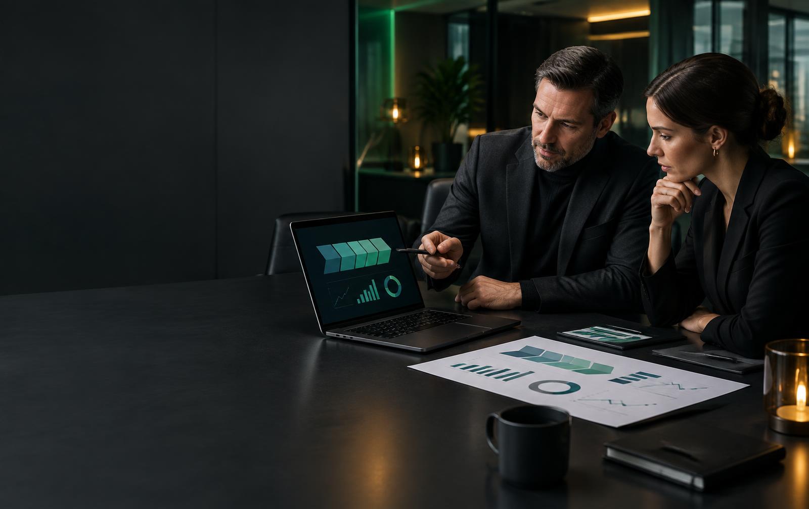 Consultant and strategist reviewing client acquisition economics