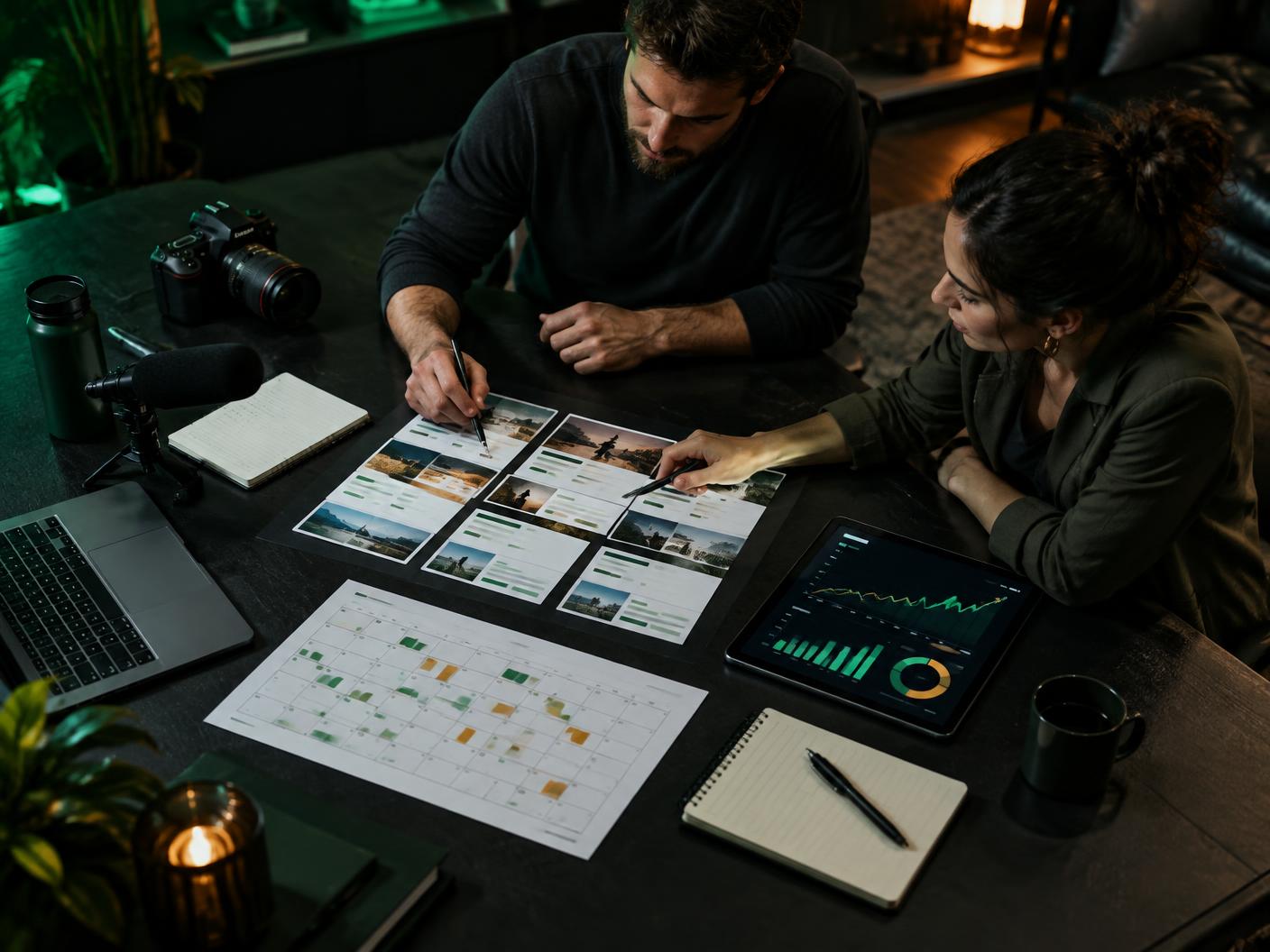 Coach and strategist mapping an authority content programme
