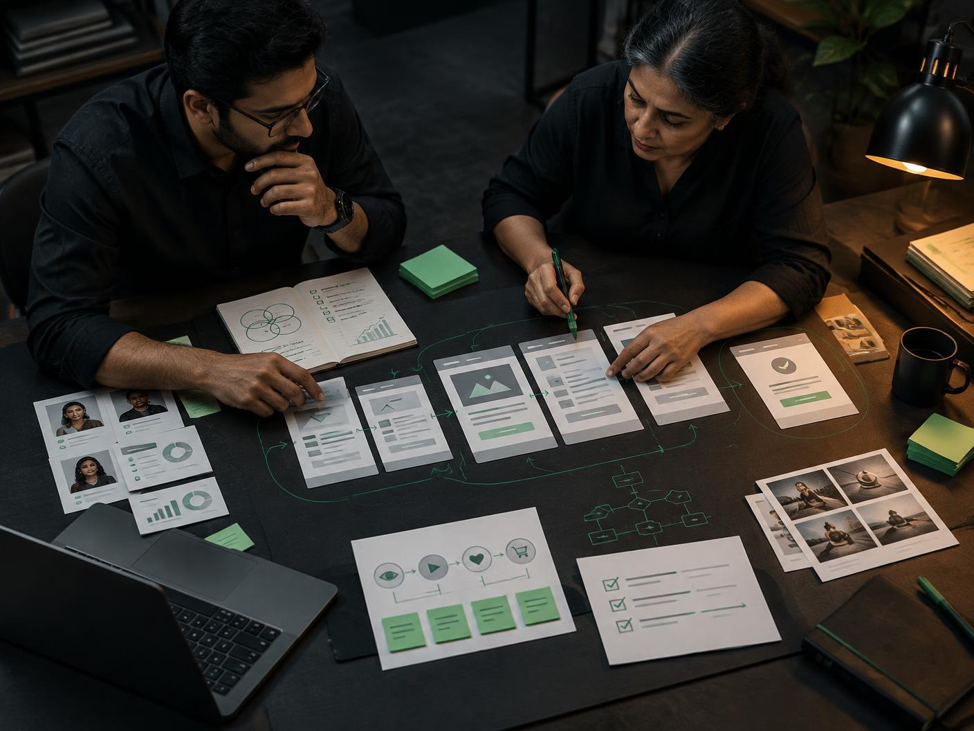 Coach and copy strategist mapping a conversion message system