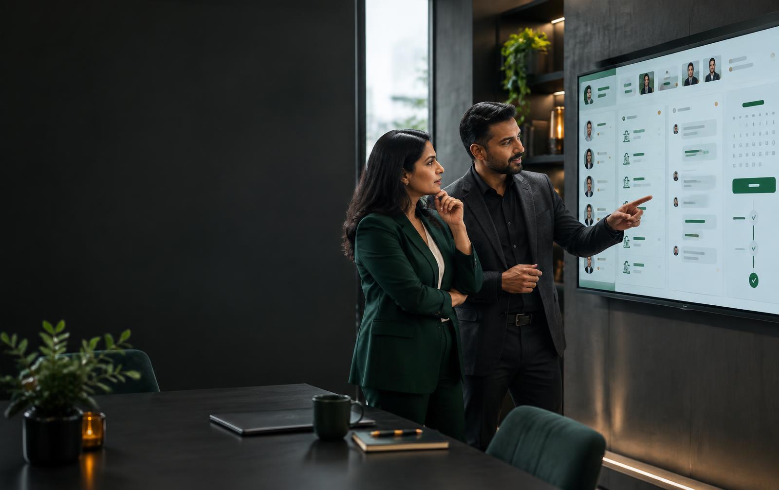 Executive coach and strategist reviewing a LinkedIn prospecting pipeline