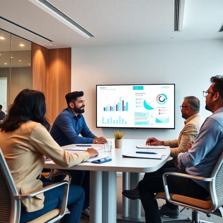 Client strategy meeting in TRAFIXEL's Patna conference room
