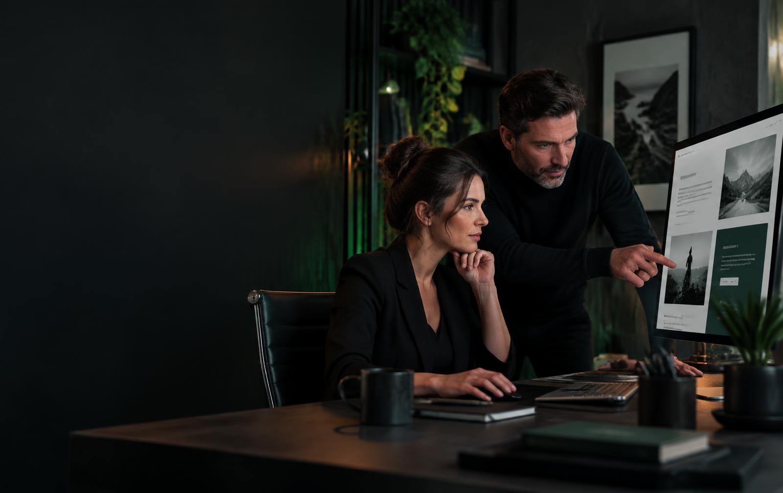 Coach and conversion copy strategist reviewing a long-form sales page